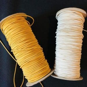 Cream and Gold Elastic Cord