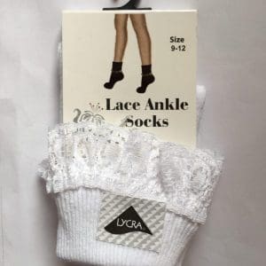 Lace White Ankle Socks