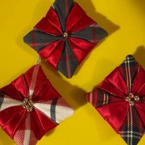 Tartan Tree Hanging Decorations