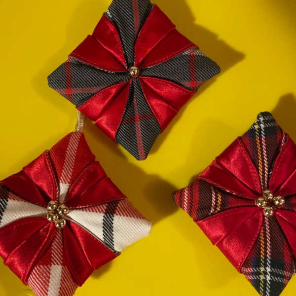 Tartan Tree Hanging Decorations