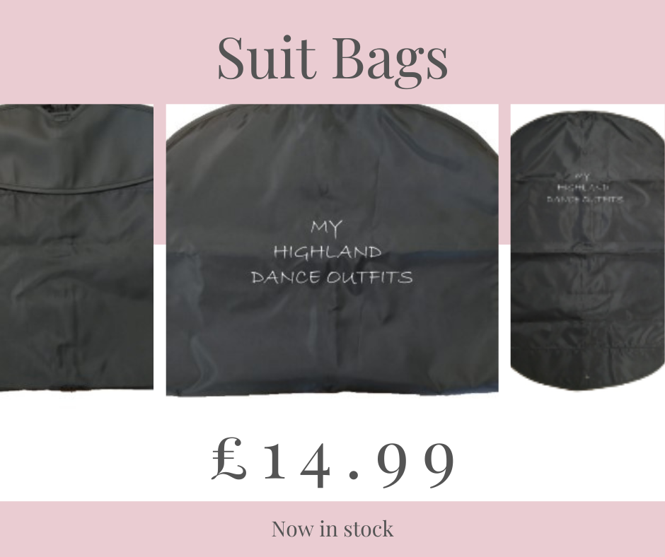 Suit Bags Back in stock Highland Dance Shop