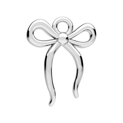 Silver Bow Charm