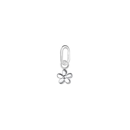 small silver flower charm