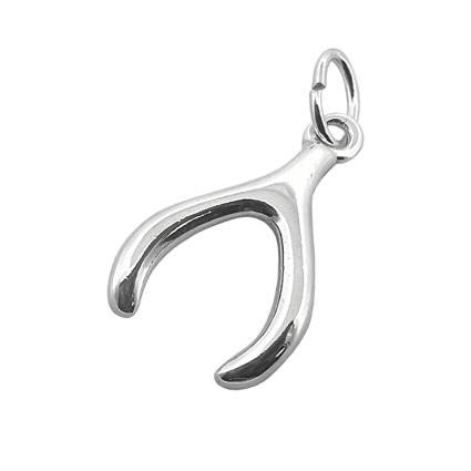 Silver wishbone charm