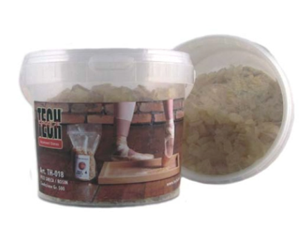 Tub of Rosin displayed front and on side